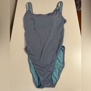Letarte one-piece swimsuit Caged Back Padded Women’s Size X-Small Blue/Teal